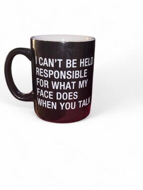 Hobby Lobby Black Ceramic Mug with White Lettering